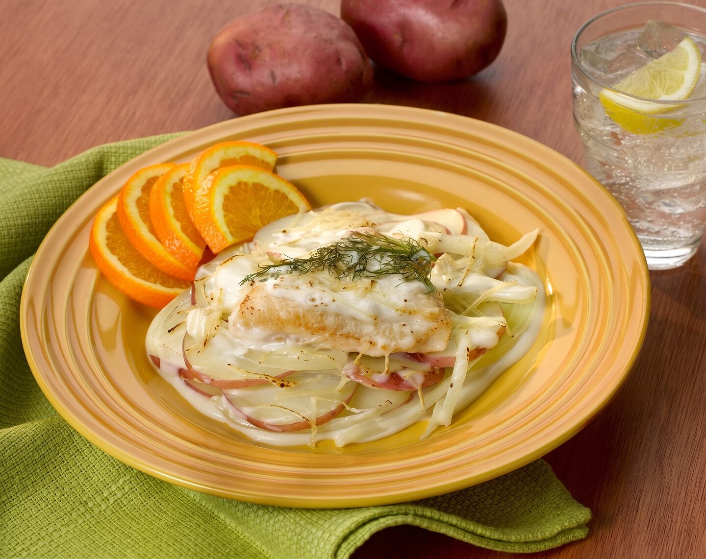 Scalloped Potatoes and Chicken with Fennel