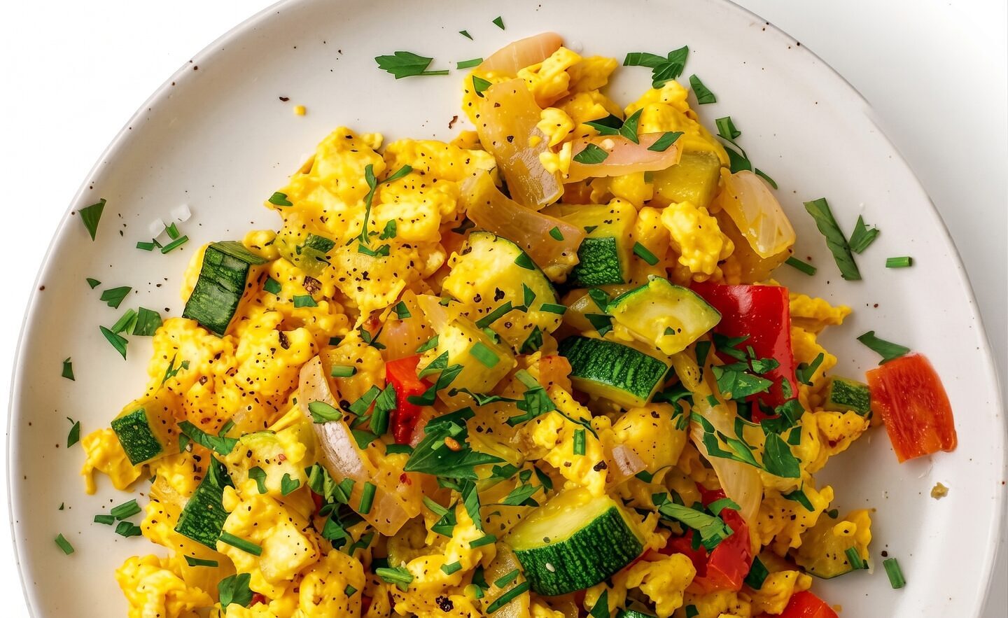 Scrambled Eggs and Zucchini