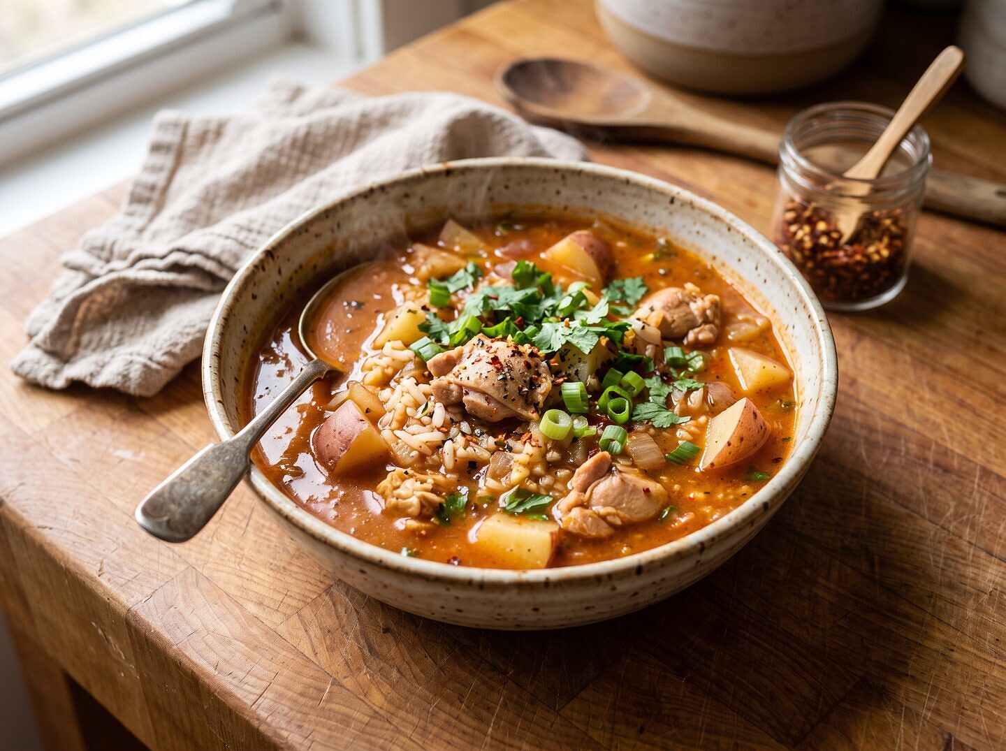 Spicy Chicken and Potato Soup
