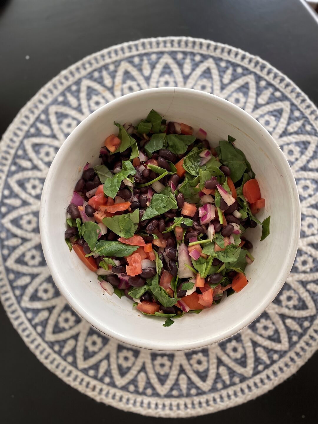 Spinach Black Bean Salad
