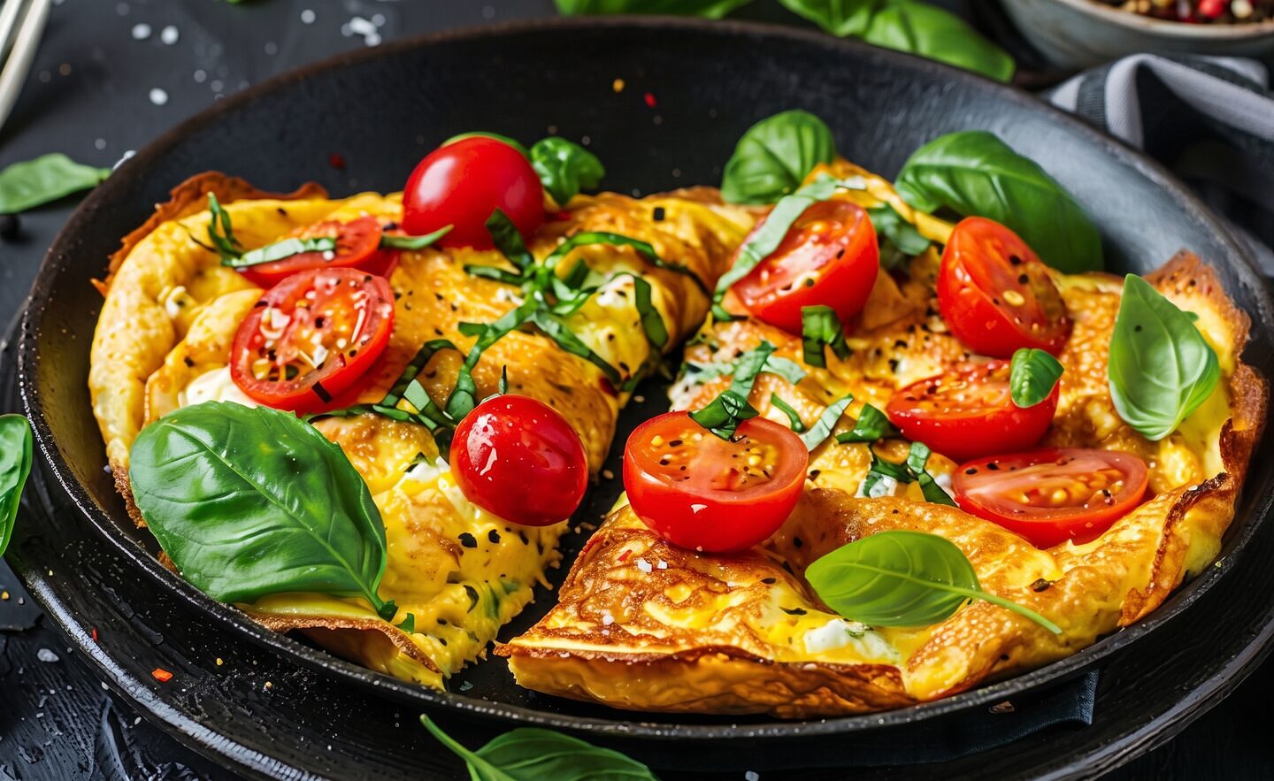 Tomato and Garlic Omelet
