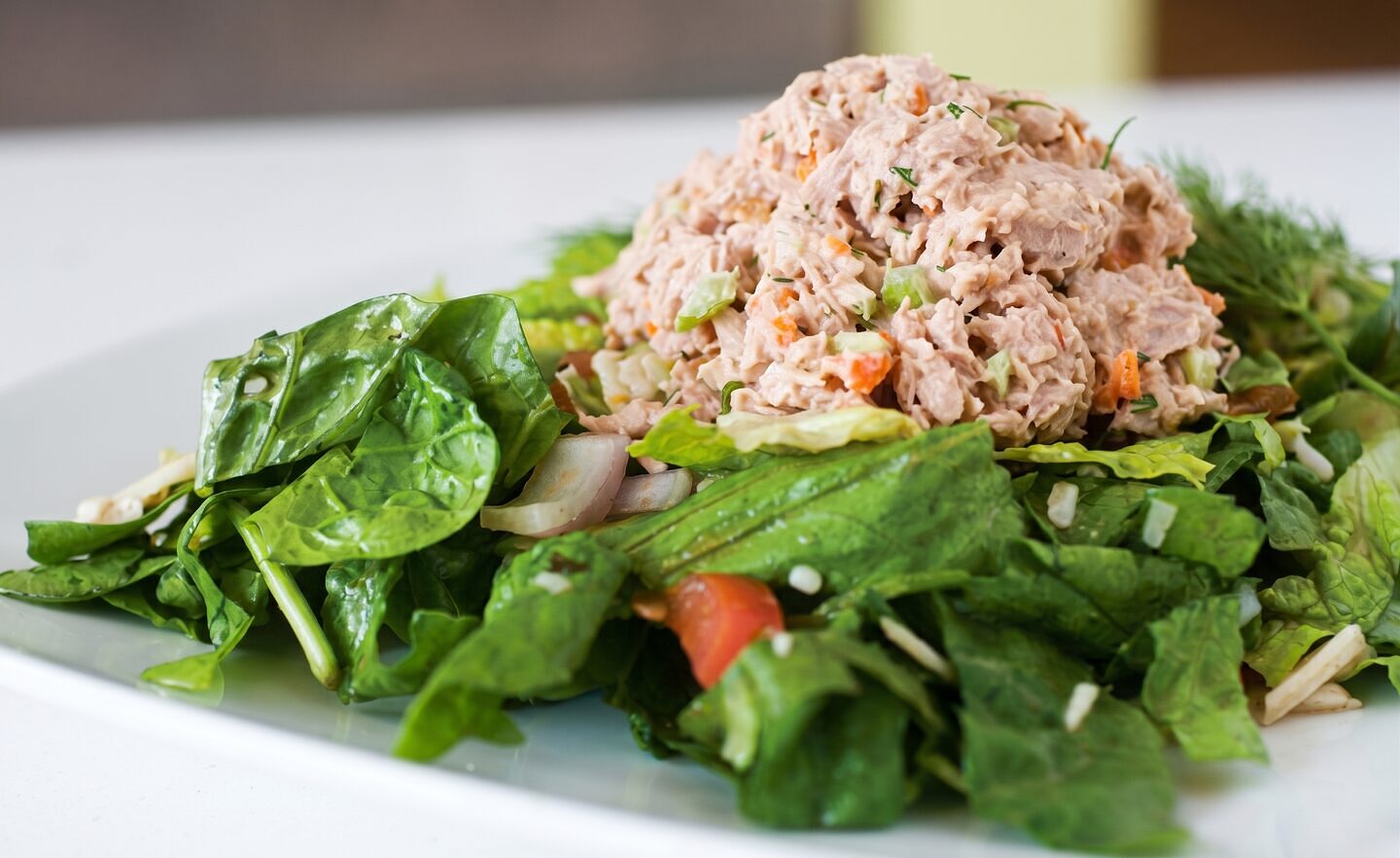 Tuna Salad on Greens