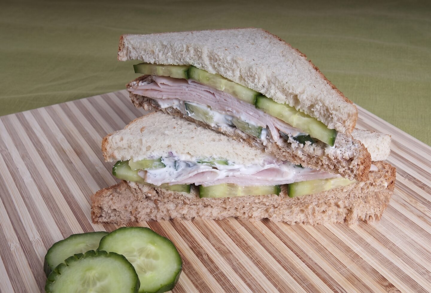 Turkey and Cucumber Sandwich