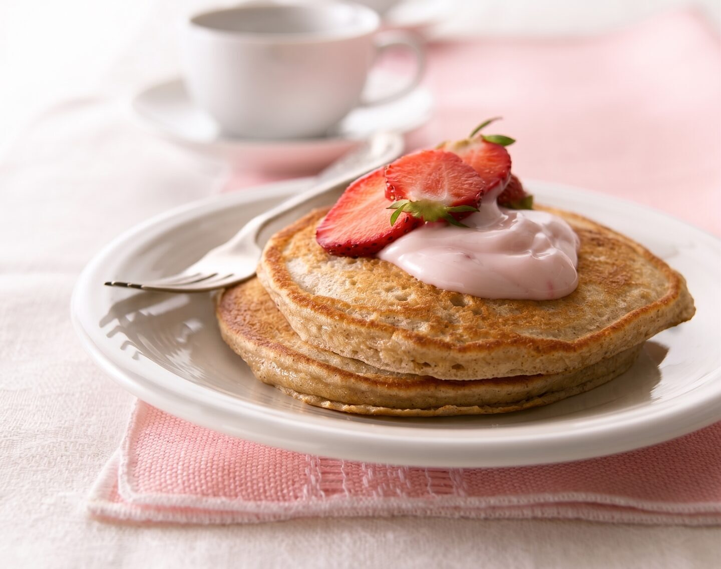 Whole Grain Strawberry Pancakes