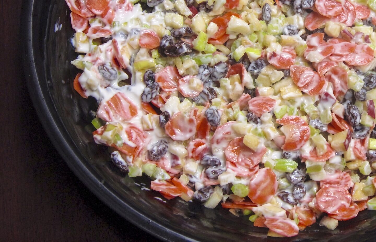 Apple Salad with Sweet & Tangy Yogurt Dressing