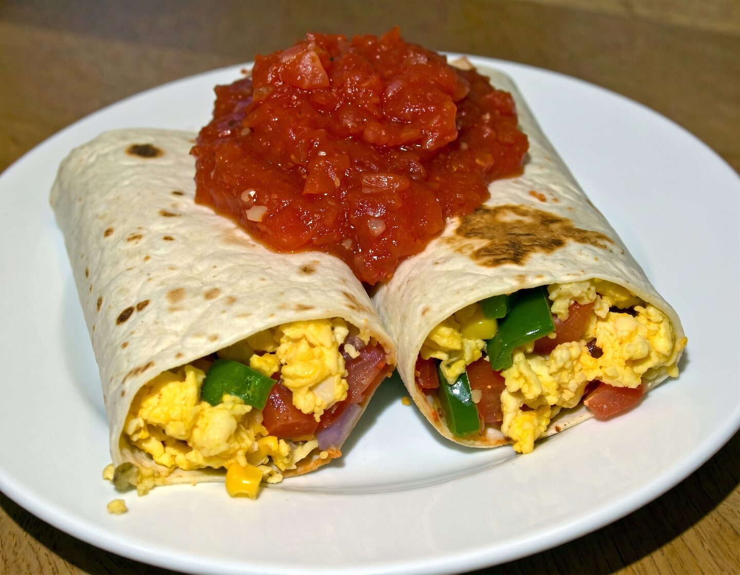 Breakfast Burrito with Salsa