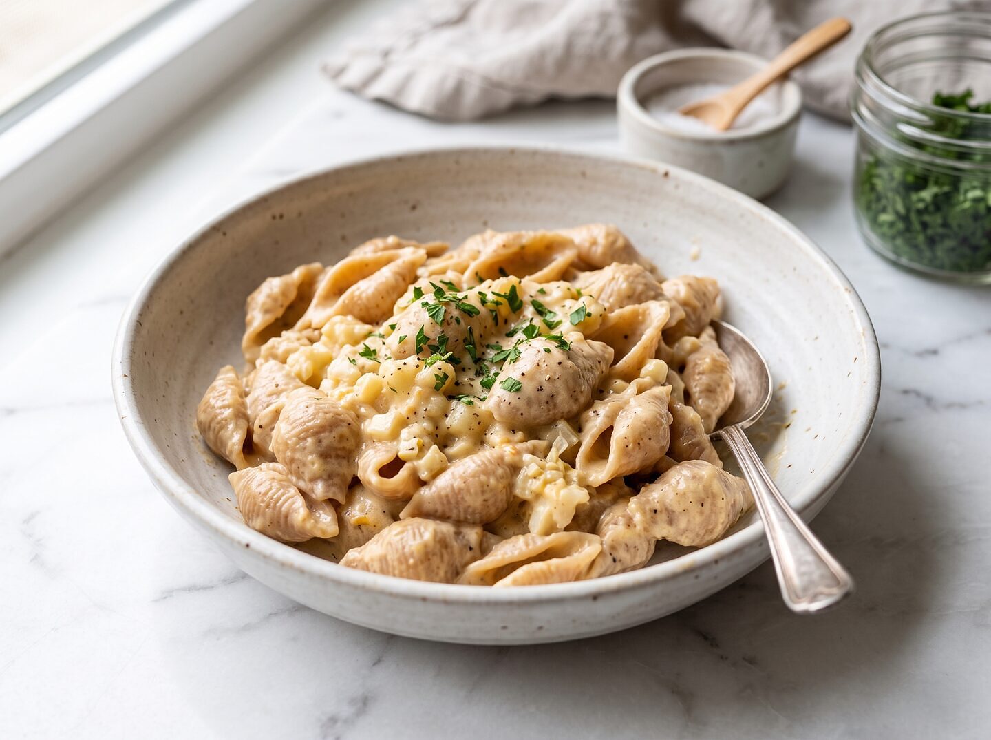 Cauliflower Shells with Cheese