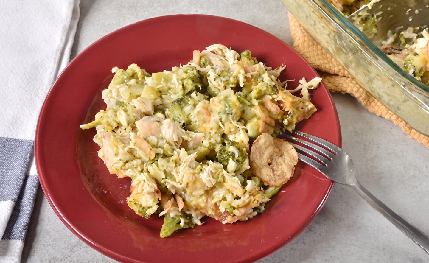 Cheesy Chicken, Broccoli, and Rice Bake