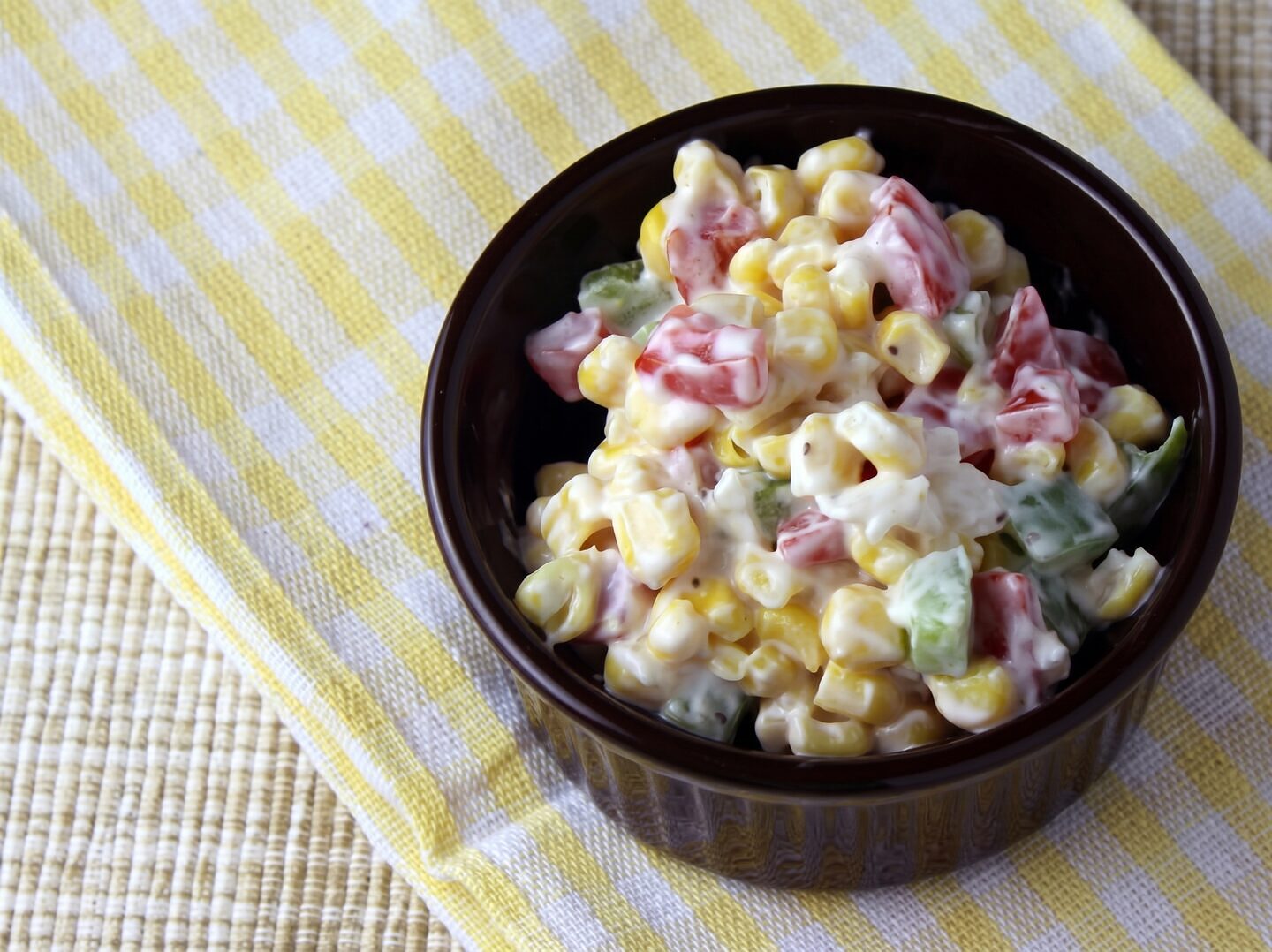Corn Salad with Fat-free Ranch Dressing