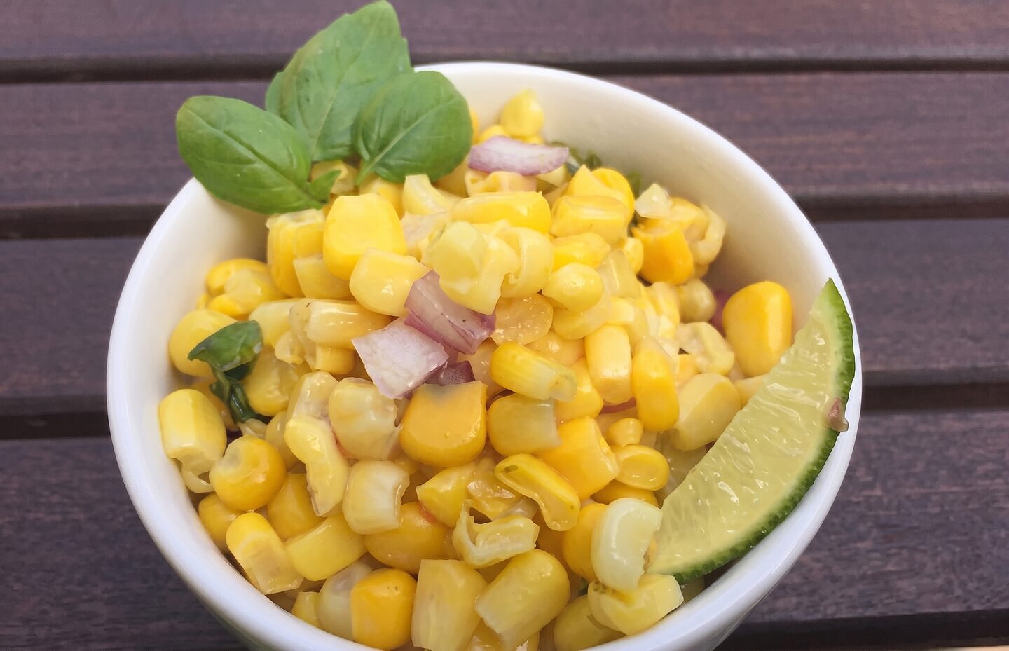 Corn Salad with Fresh Basil and Lemon