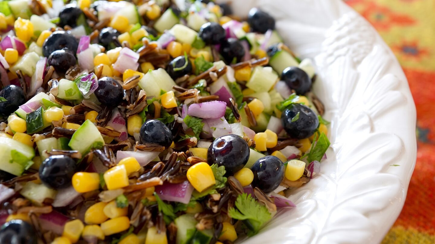 Corn, Blueberry, and Wild Rice Salad
