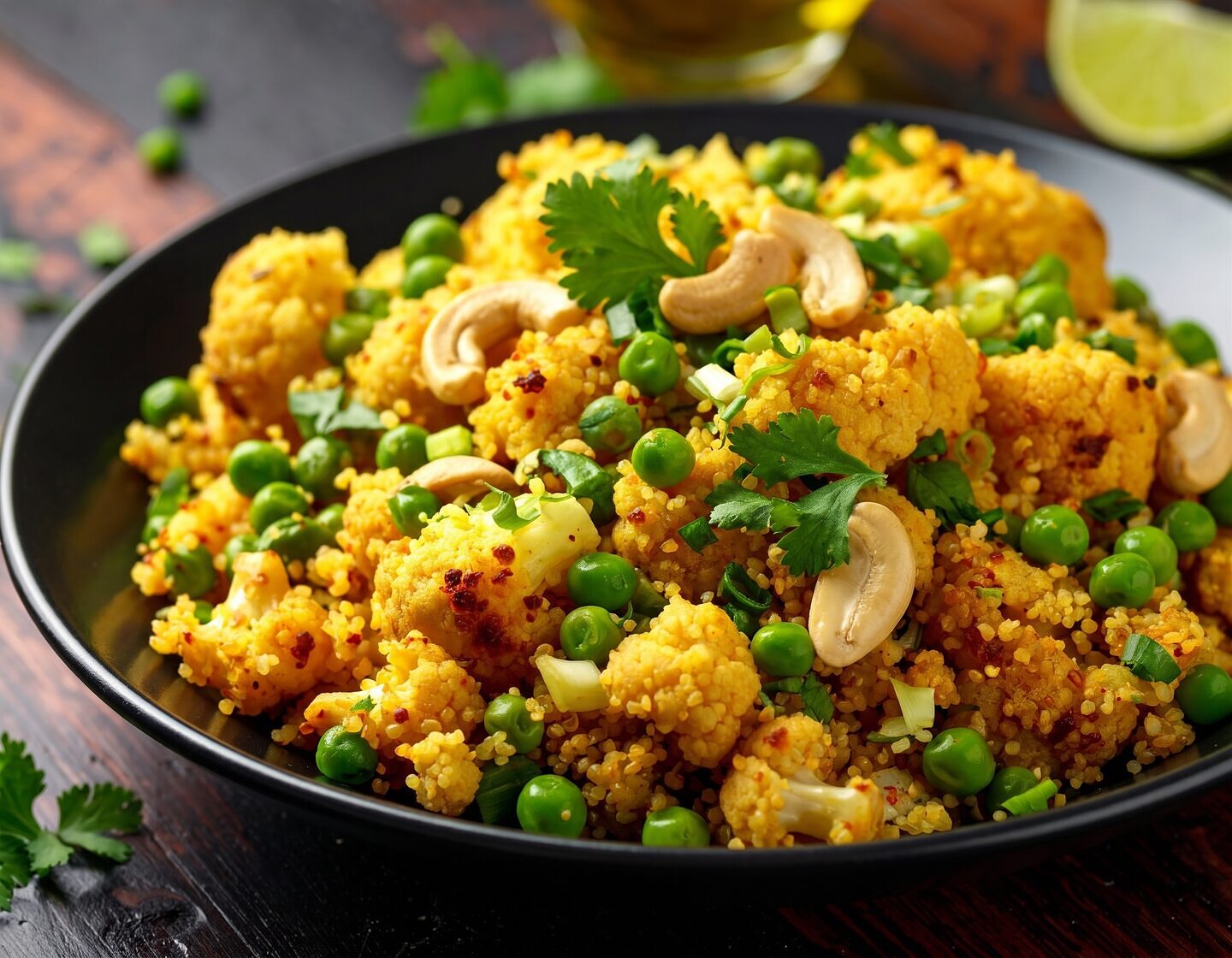 Curried Quinoa and Cauliflower