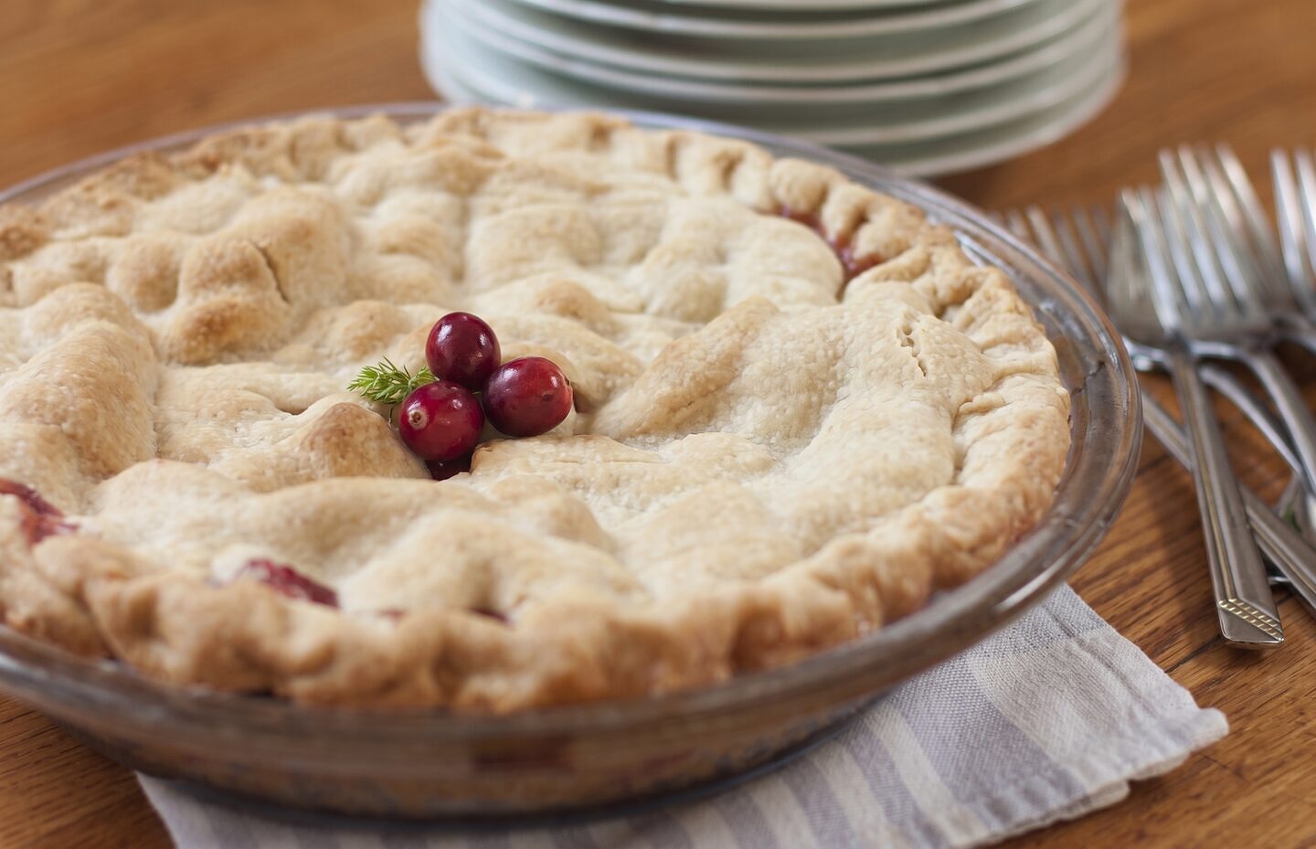 Deep Dish Apple Cranberry Pie
