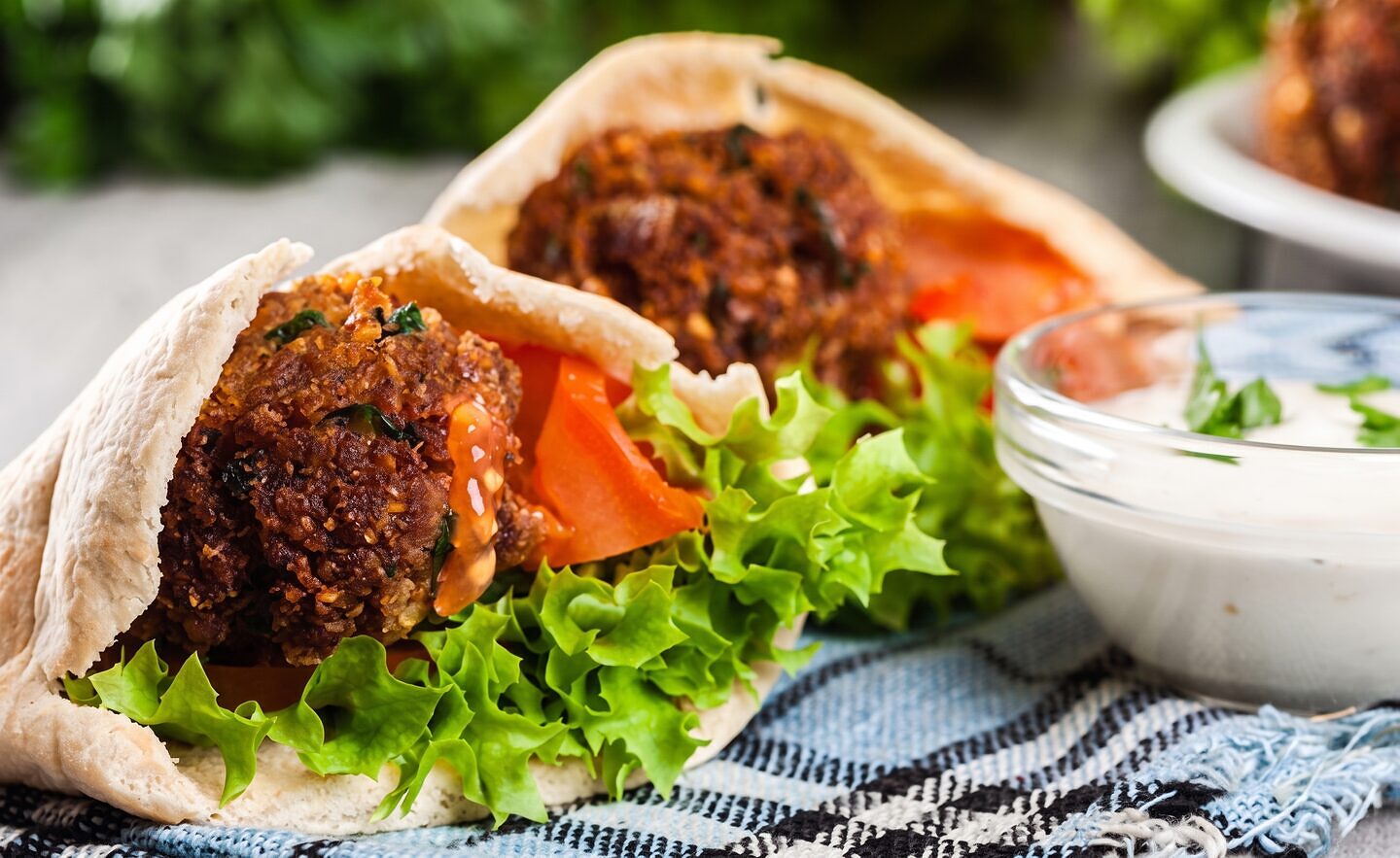 Falafel with Yogurt Sandwich