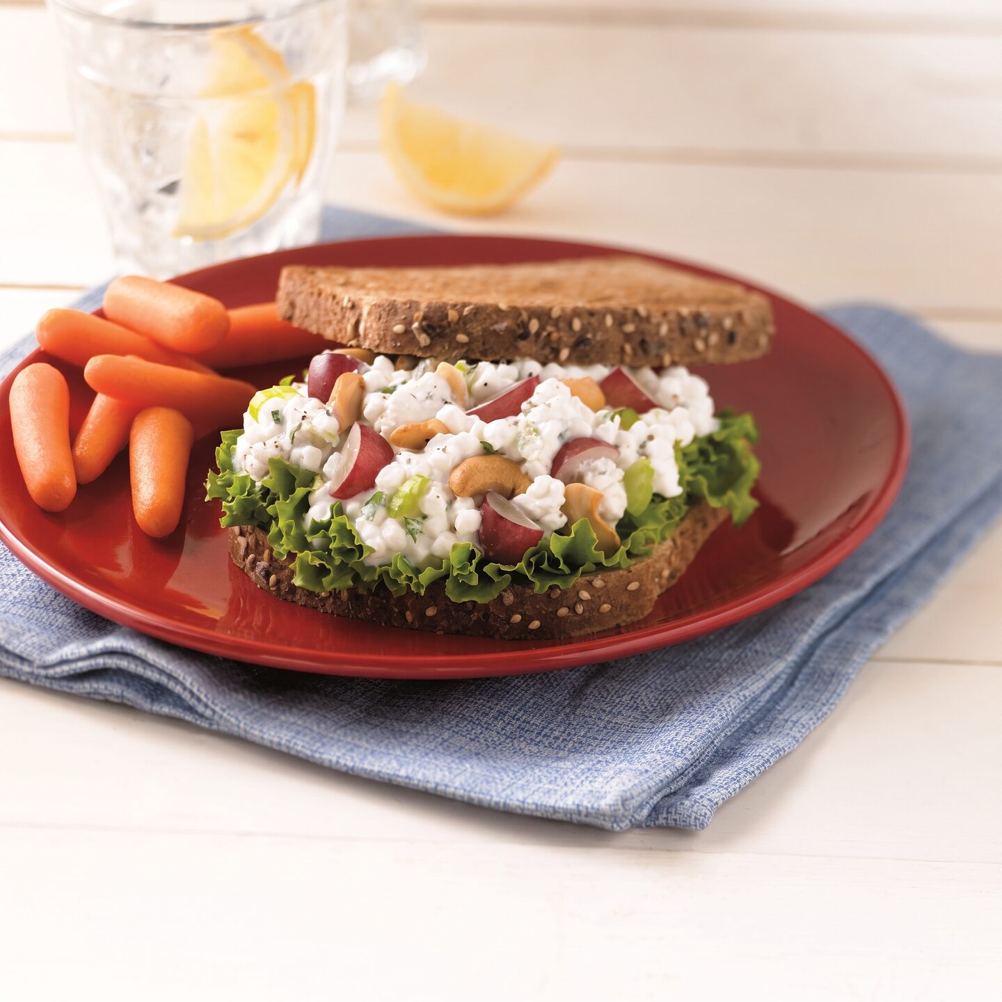 Grape and Cashew Salad Sandwich
