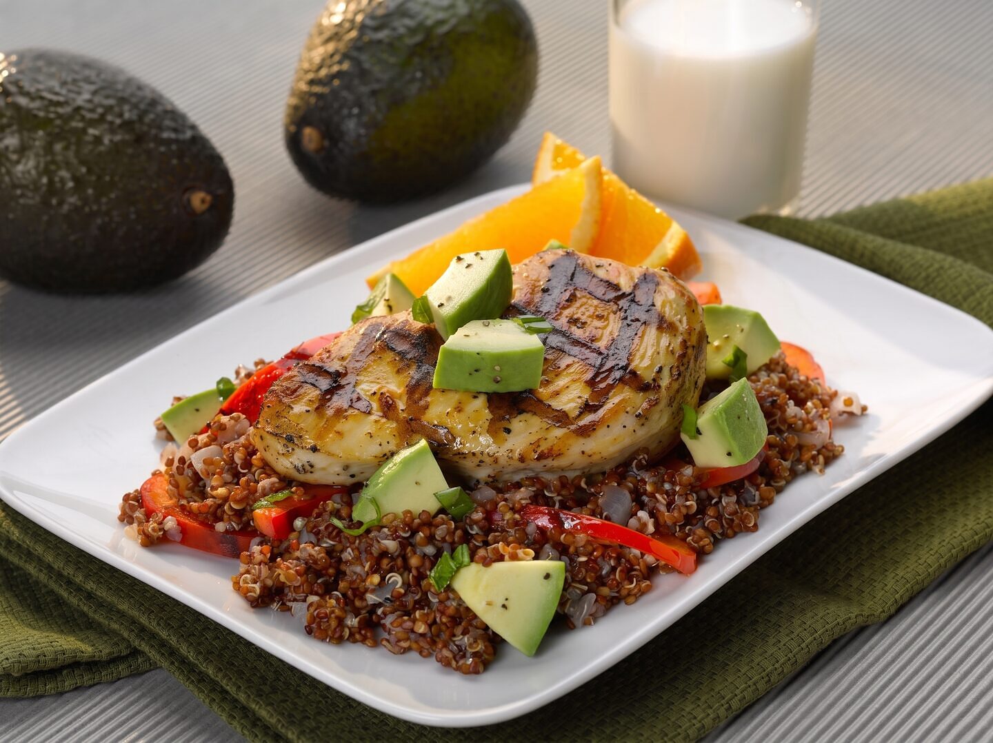 Grilled Chicken and Avocado Quinoa Pilaf