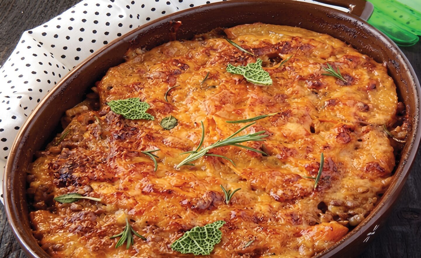 Herbed Lentils and Rice Casserole