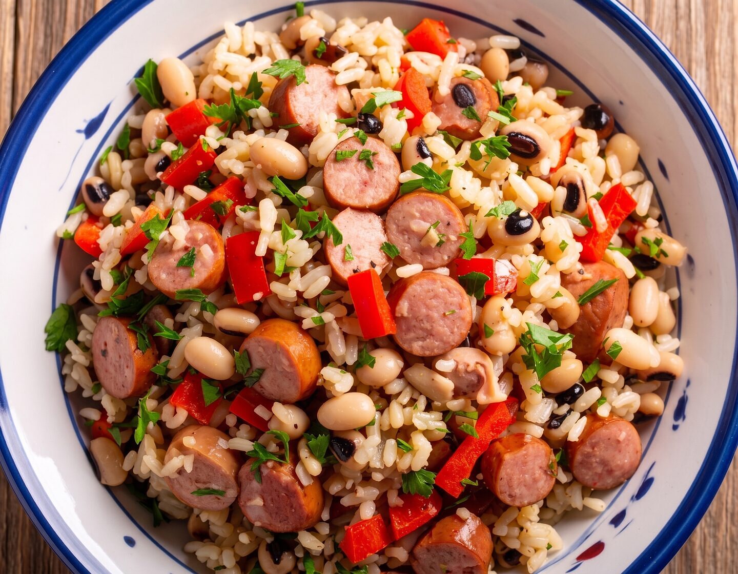 Hoppin' John (Sausage, Black-Eyed Peas, and Rice)