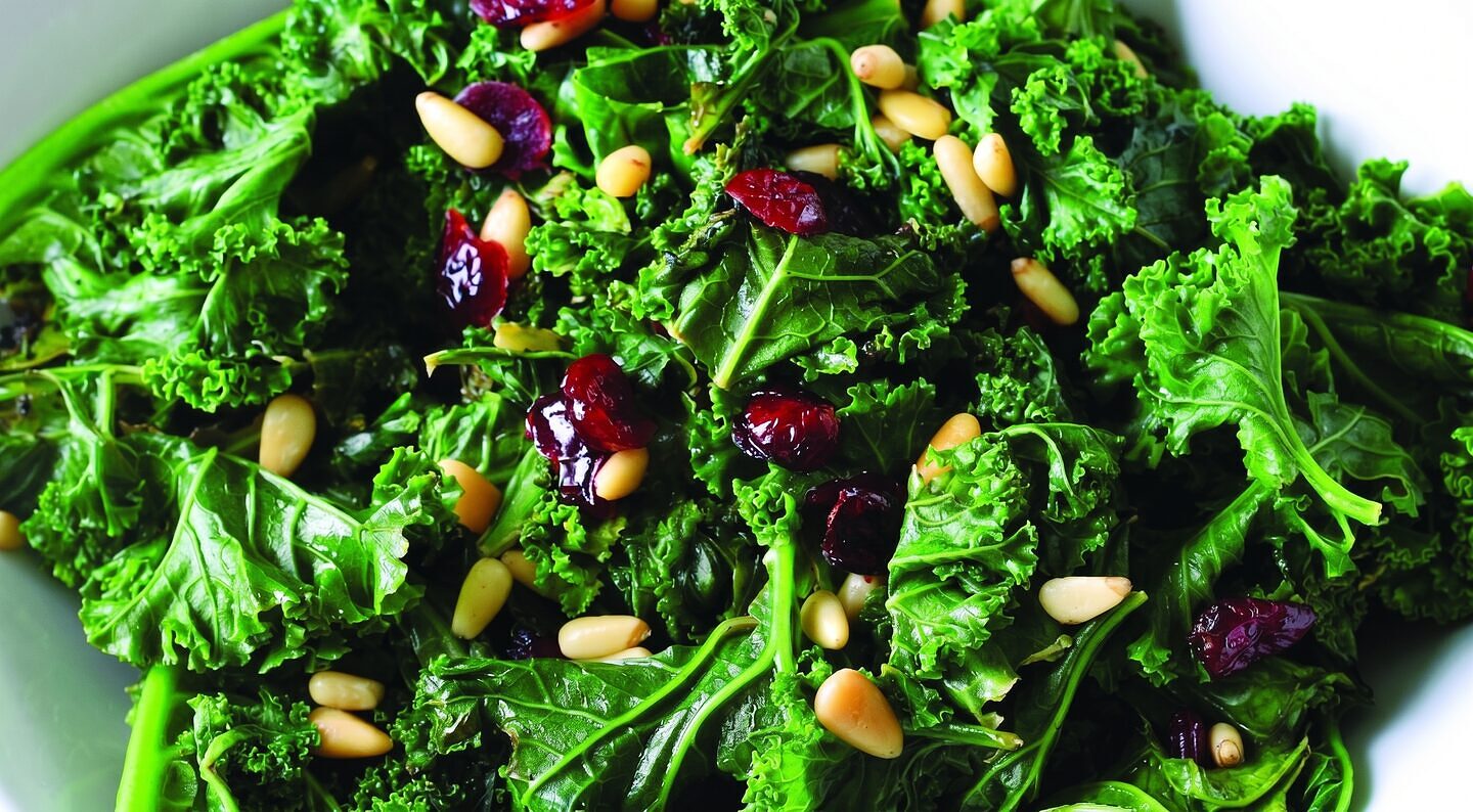 Kale with Nuts and Raisins