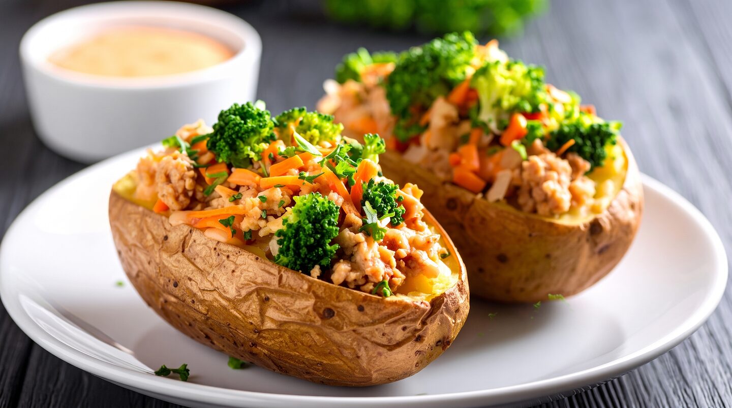 Meaty Stuffed Potatoes