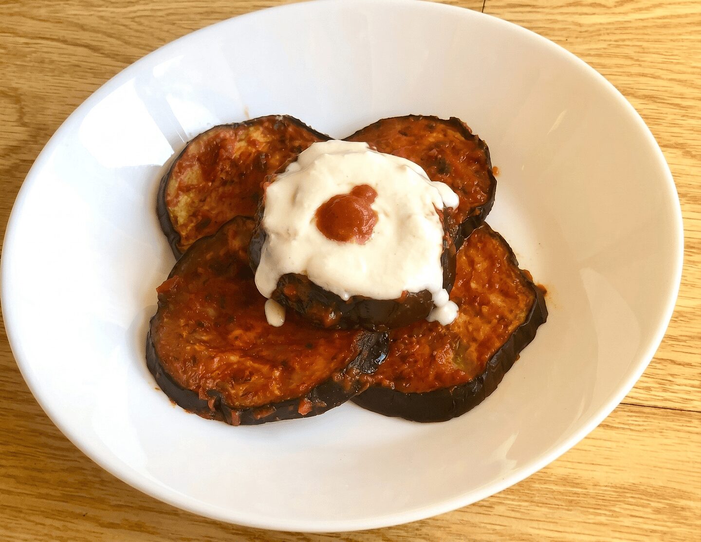Mediterranean Roasted Eggplant with Tomato Sauce