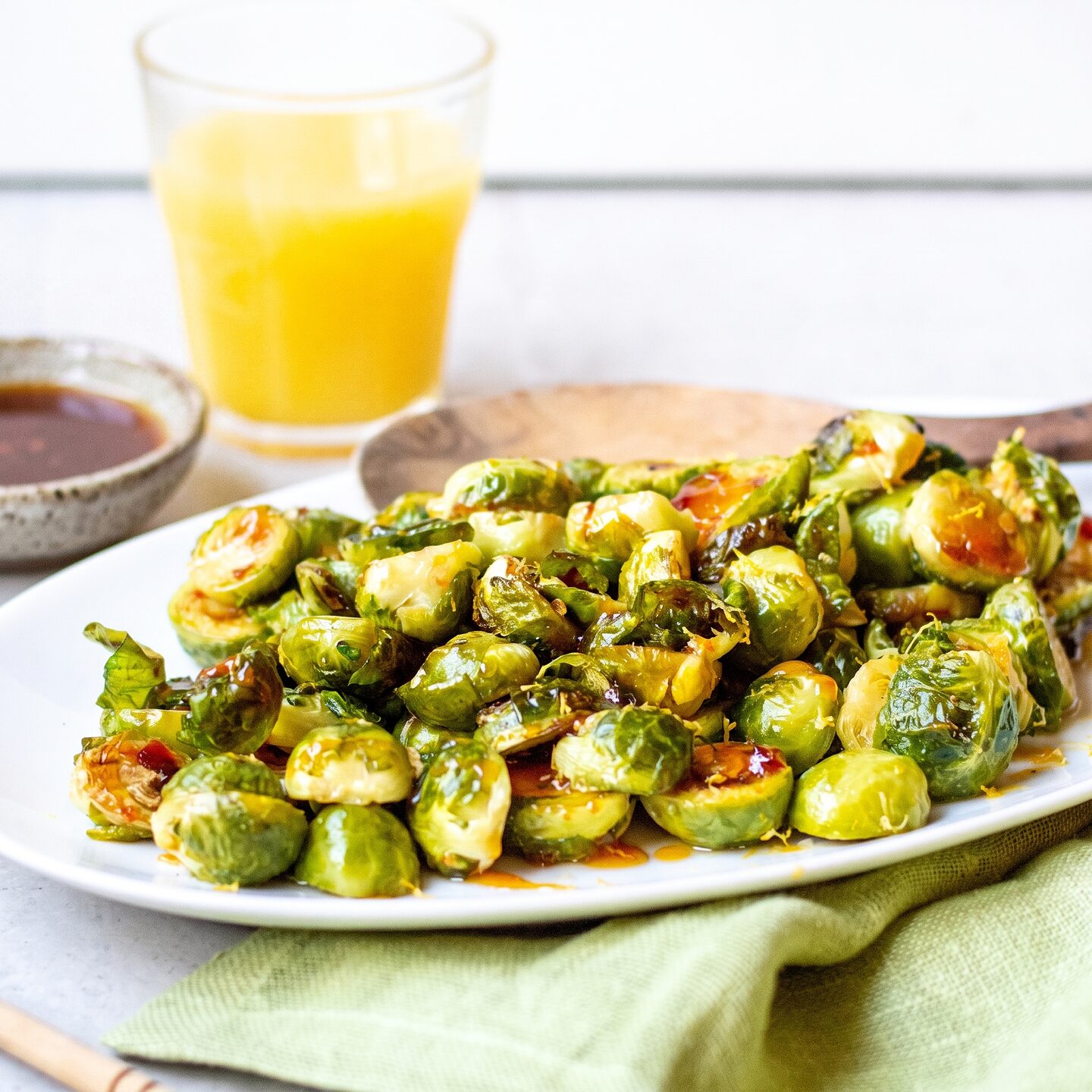 Orange and Honey Glazed Brussel Sprouts