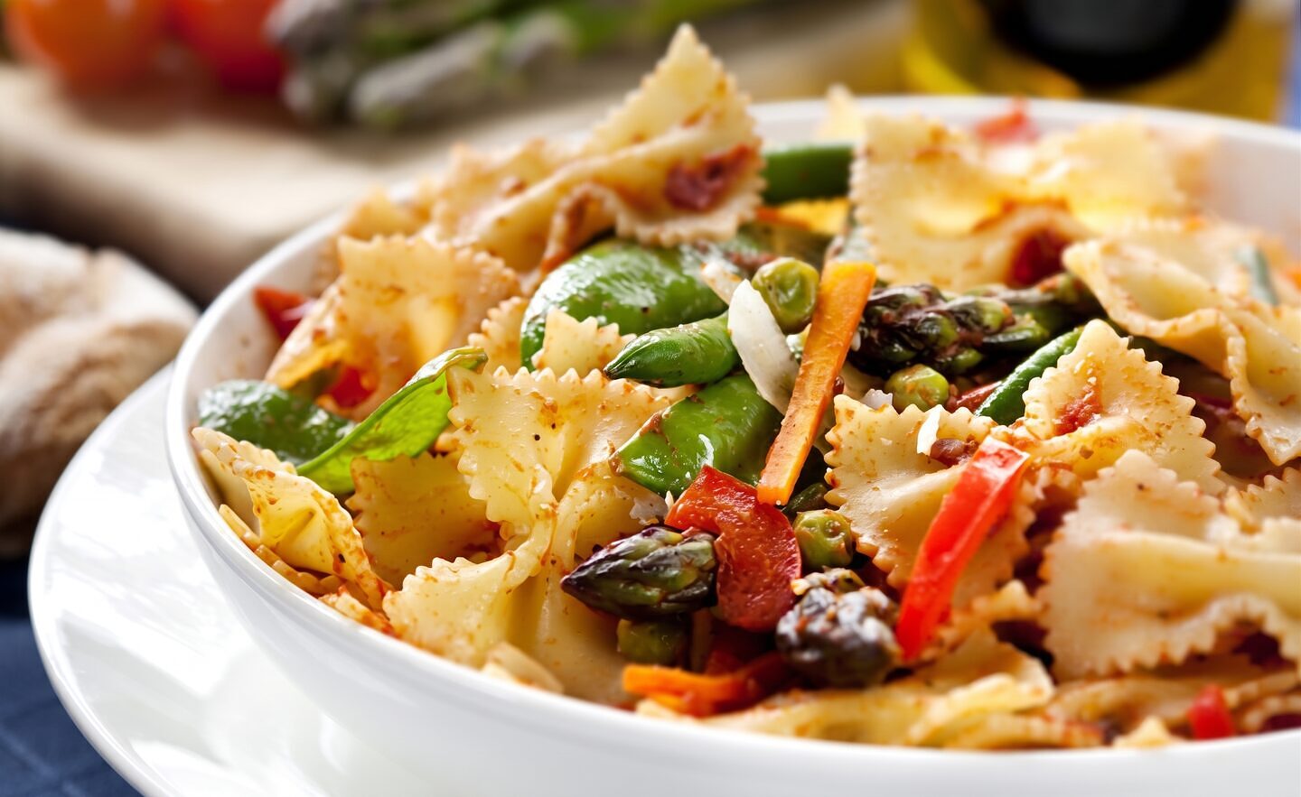 Pasta Primavera in Spaghetti Sauce