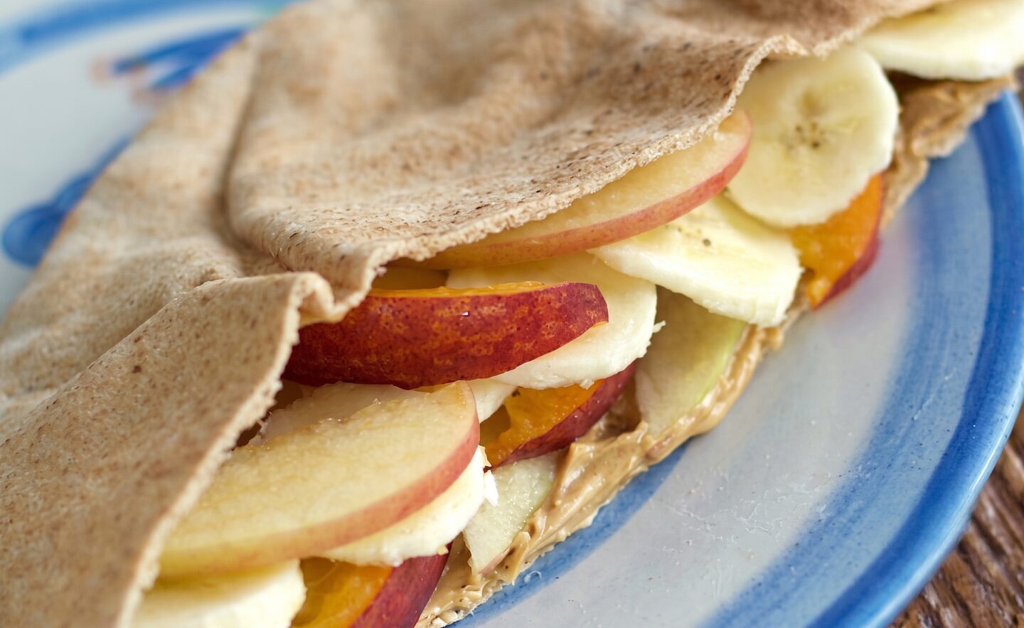 Peachy Peanut Butter Pita Pockets