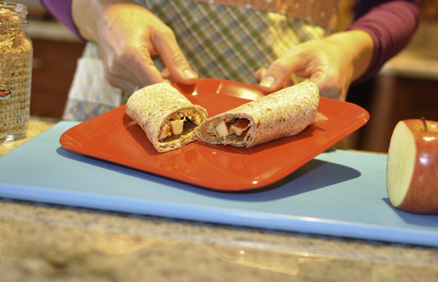 Peanut Butter and Apple Wraps