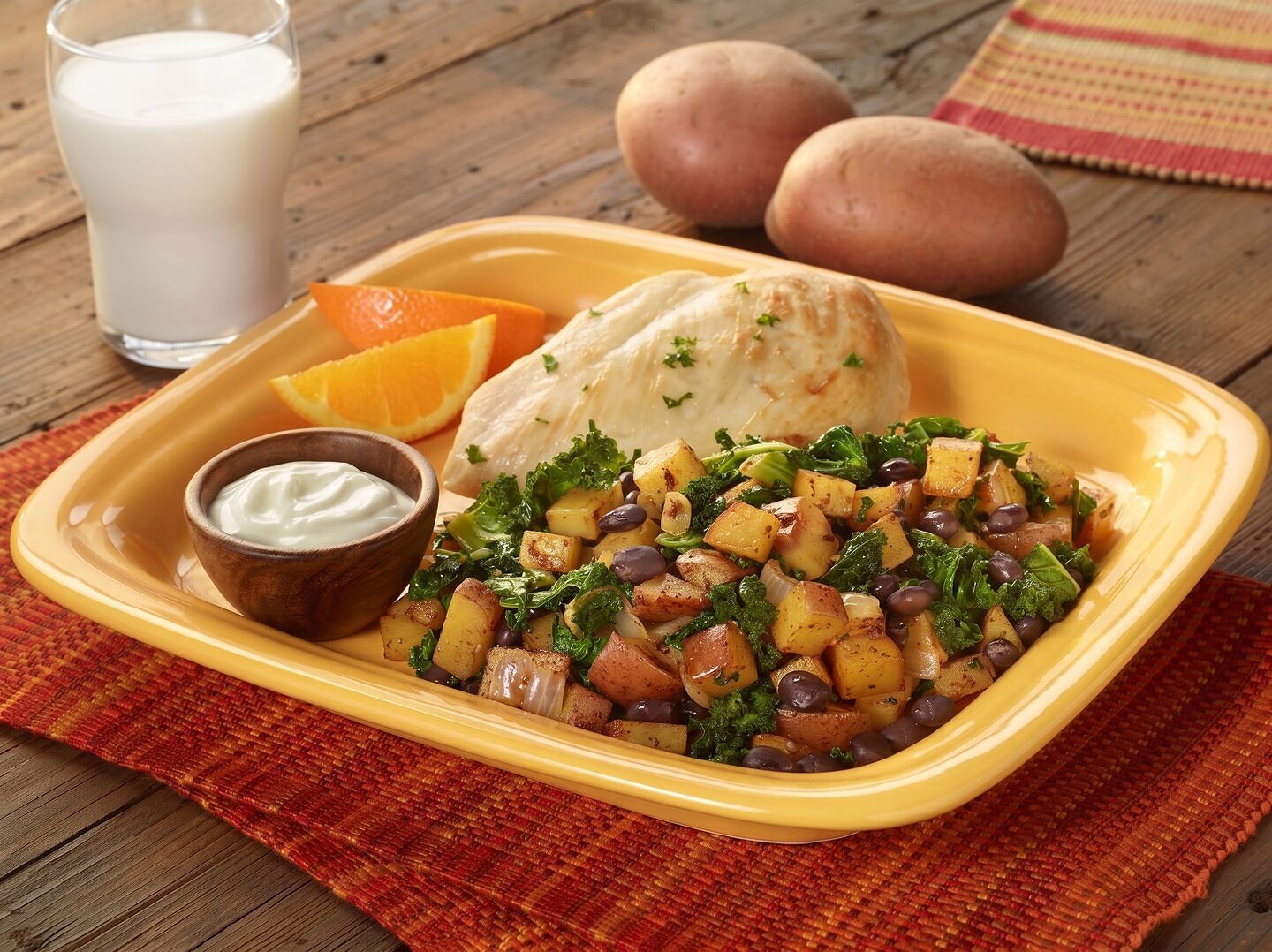 Potato, Black Bean, & Kale Skillet
